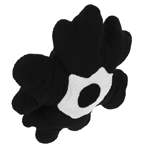 HOMOBABE Plüsch Blumen Stuhlkissen Schwarzes Blumenwurfkissen Für Schlafzimmer Wohnzimmer Und Büro Weiches Gefülltes Kissen Im Blumen Design Dekoratives Kissen Für Sofa von HOMOBABE