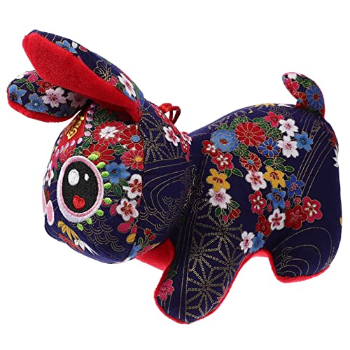 HOMOBABE Plüschhasenpuppe chinesische Neujahrsdekorationen Stofftier-Maskottchen- Kaninchen-Maskottchen-Puppe Hasenpuppe Mondneujahrspuppe PP Baumwolle Blue HOMOBABE Plüschhasenpuppe chinesische Neujahrsdekorationen Stofftier-Maskottchen- Kaninchen-Maskottchen-Puppe Hasenpuppe Mondneujahrspuppe PP Baumwolle Blue von HOMOBABE