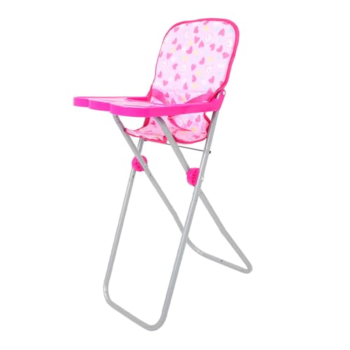 HOMOBABE Puppenhochstuhl mit Stabiler Konstruktion und Buntem Design Vielseitiges Puppenzubehör für Kreatives Rollenspiel Drinnen und Draußen Geeignet für Mädchen und Puppenfans von HOMOBABE