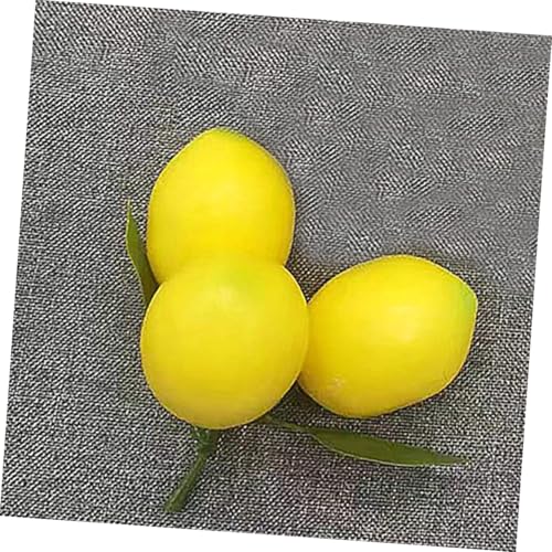 HOMOBABE Realistische Künstliche Zitronen Deko Lebensechte Gelbe Zitronenfrüchte für Fotografie Schaufenster und Partydekoration Vielseitige Obstmodell Attrappen für Heim und von HOMOBABE