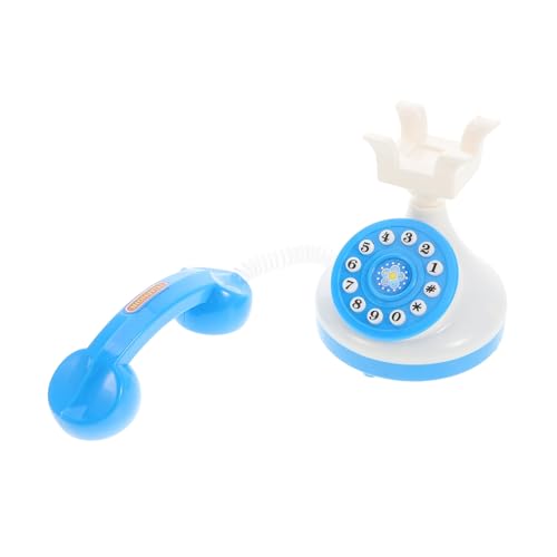 HOMOBABE Retro Mini Spieltelefon für Realistisches Plastikspielzeug für Rollenspiele Blau Interaktive Simulation Leicht und Langlebig ohne Batterien Fördert Kreative Vorstellungskraft von HOMOBABE