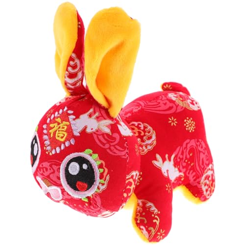 HOMOBABE Stoff Kaninchenpuppe Chinesisches Altes Zeug Tierpuppenspielzeug Mondneujahrspuppe Chinesische Neujahrskaninchenpuppe Falsches Haustier Rot Pp Baumwolle HOMOBABE Stoff Kaninchenpuppe Chinesisches Altes Zeug Tierpuppenspielzeug Mondneujahrspuppe Chinesische Neujahrskaninchenpuppe Falsches Haustier Rot Pp Baumwolle von HOMOBABE