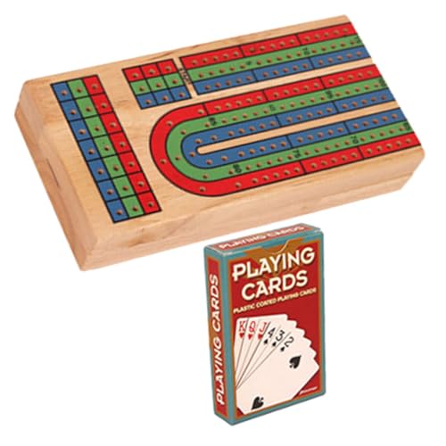 HOMOBABE Traditionelles Cribbage Brettspiel aus Holz Tragbares Spielbrett mit Karten und Stiften für Zuhause und Reisen für Familie und Freunde HOMOBABE Traditionelles Cribbage Brettspiel aus Holz Tragbares Spielbrett mit Karten und Stiften für Zuhause und Reisen für Familie und Freunde von HOMOBABE