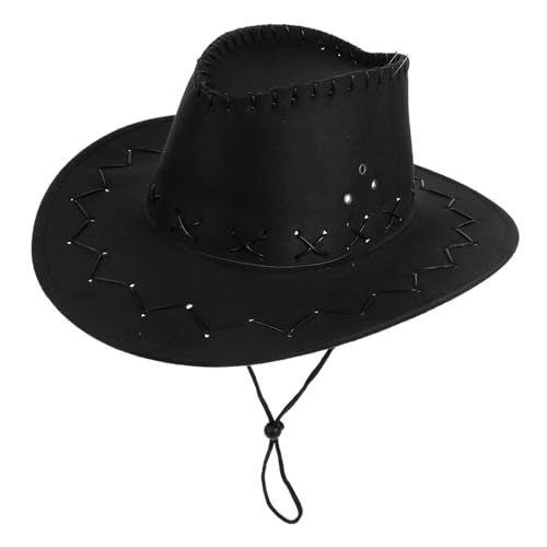 HOMOBABE Unisex Western Cowgirl Hut für Partykappe im Western Stil Dekorativer Cowboyhut für Festivals und Feiern Geeignet für Cosplay und Kostümpartys mit Atmungsaktiven Löchern für HOMOBABE Unisex Western Cowgirl Hut für Partykappe im Western Stil Dekorativer Cowboyhut für Festivals und Feiern Geeignet für Cosplay und Kostümpartys mit Atmungsaktiven Löchern für von HOMOBABE
