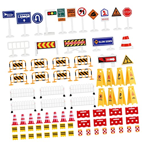 HOMOBABE Verkehrsschilder Set für Teile Straßenzeichen Modellspielzeug für Verkehrssicherheit und Simulation im Unterricht für Jungen und Fördert Verkehrswissen HOMOBABE Verkehrsschilder Set für Teile Straßenzeichen Modellspielzeug für Verkehrssicherheit und Simulation im Unterricht für Jungen und Fördert Verkehrswissen von HOMOBABE