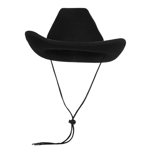 HOMOBABE Western Style Cowboy Hut Einstellbarer Schwarzer Filzhut für Partys und Themenveranstaltungen Bequeme Passform für Erwachsene Langlebig und Cowgirl HOMOBABE Western Style Cowboy Hut Einstellbarer Schwarzer Filzhut für Partys und Themenveranstaltungen Bequeme Passform für Erwachsene Langlebig und Cowgirl von HOMOBABE