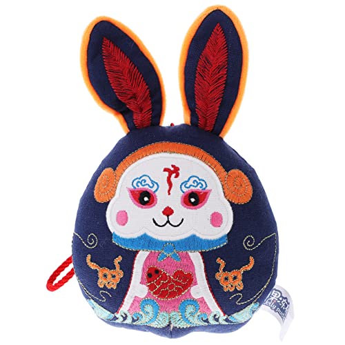 HOMOBABE Wufu Kaninchen Ornament Dekoration Stoffhase Neujahrsdekor Hase Stoffpuppe Tier Stofftier Hasenpuppe Zartes Kaninchenspielzeug Sternzeichen Hase Puppe Plüsch von HOMOBABE