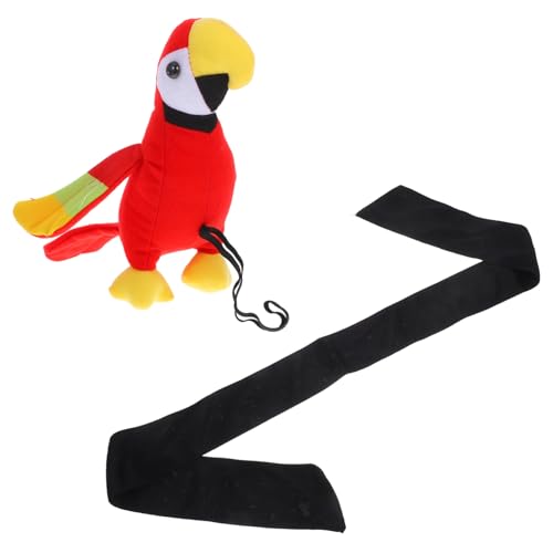 HOMOCONO 1 Set Piratenpapagei Vogel Plüschtier Papagei Kostüm Schulterpapagei Piratenkostüm Requisiten Papagei Auf Der Schulter Papagei Halloween Kostüm Cosplay Zubehör Simulierter Papagei von HOMOCONO