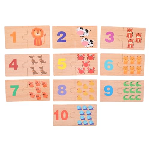 HOMOCONO 1 Set Zahlen-Zuordnungsspiel: Montessori-Mathematik-Lernpuzzle für Kleinkinder – kognitives Früherziehungsspielzeug für Kinder von 4–6 Jahren – Vorschul- und Kindergartenbedarf von HOMOCONO