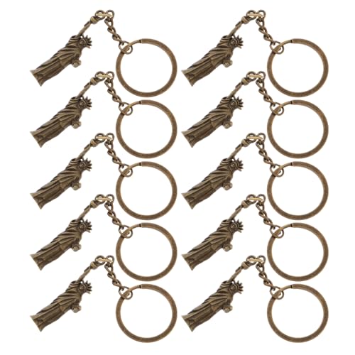 HOMOCONO 10 Stück Mini Statue Schlüsselanhänger aus Metall für Autos Amerikanisches Souvenir für Taschen und Rucksäcke für Unabhängigkeitstag und Patriotische Anlässe von HOMOCONO