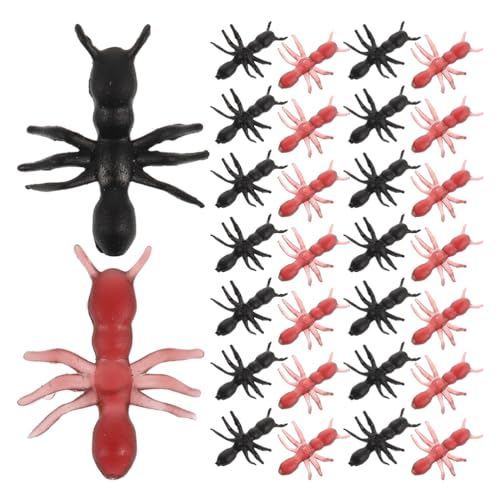 HOMOCONO 1000 Stück künstliche Ameisen: realistische Ameisen aus Kunststoff, Simulation von Insektenspielzeug für Halloween-Partys, Streichdekorationen, Festival-Requisiten und Naturerkundung von HOMOCONO