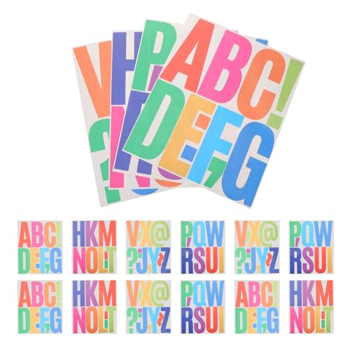 HOMOCONO 16 Blatt Scrapbook-Aufkleber: Alphabet-Aufkleber, selbstklebend – für Scrapbooking, Pinnwände, Briefkästen, Büro, Schuldekor HOMOCONO 16 Blatt Scrapbook-Aufkleber: Alphabet-Aufkleber, selbstklebend – für Scrapbooking, Pinnwände, Briefkästen, Büro, Schuldekor von HOMOCONO