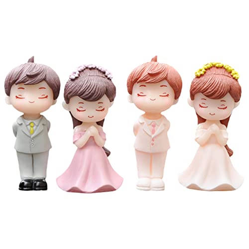 HOMOCONO 2 Paar Paar Puppenornamente, Kleine Hochzeitsbasteleien, Paar Schmückkuchendekor, Puppe, Dekoratives Valentinstagsgeschenk, Hochzeit, Kreatives Hochzeitsornament, Entzückende HOMOCONO 2 Paar Paar Puppenornamente, Kleine Hochzeitsbasteleien, Paar Schmückkuchendekor, Puppe, Dekoratives Valentinstagsgeschenk, Hochzeit, Kreatives Hochzeitsornament, Entzückende von HOMOCONO