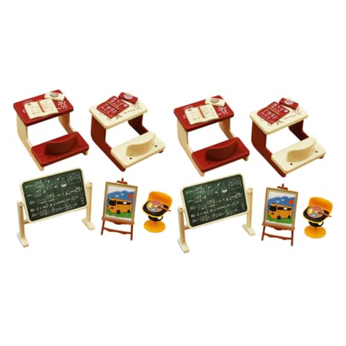 HOMOCONO 2 Sätze Miniatur Klassenzimmer Modell mit Realistischem Mini Tafel Puppenstühle Teiliges DIY Miniatur Bastelset für Puppenhaus Dekoration und Kreative Spielzeuggestaltung HOMOCONO 2 Sätze Miniatur Klassenzimmer Modell mit Realistischem Mini Tafel Puppenstühle Teiliges DIY Miniatur Bastelset für Puppenhaus Dekoration und Kreative Spielzeuggestaltung von HOMOCONO