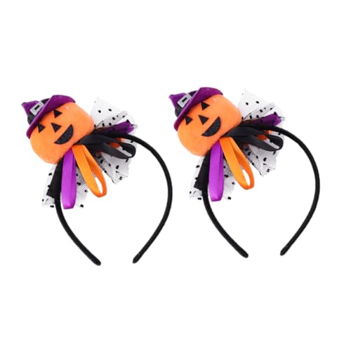 HOMOCONO 2 Stück Halloween Haarreifen Kürbis Spinnennetz Hexenhut Stirnband für Erwachsene Lustige Kopfbedeckung Party Zubehör Gruselige Halloween Accessoires HOMOCONO 2 Stück Halloween Haarreifen Kürbis Spinnennetz Hexenhut Stirnband für Erwachsene Lustige Kopfbedeckung Party Zubehör Gruselige Halloween Accessoires von HOMOCONO