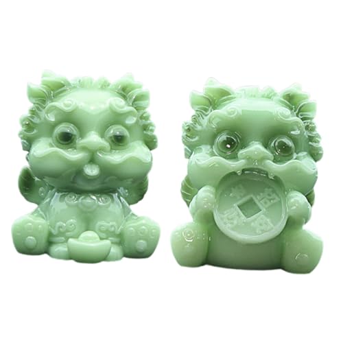 HOMOCONO 2 Stück Jade Tierfigur aus Resin Dekoration für Schreibtisch und Niedliches Tierornament für Zuhause und Büro oder Wohnaccessoire HOMOCONO 2 Stück Jade Tierfigur aus Resin Dekoration für Schreibtisch und Niedliches Tierornament für Zuhause und Büro oder Wohnaccessoire von HOMOCONO