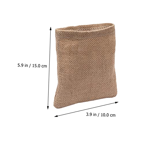 HOMOCONO 2 Stück Kreative Leinen Aufbewahrungstaschen Premium Kleine Jute Beutel für Fotografie Vintage Stil für Lebensmittel und Dekoration von HOMOCONO