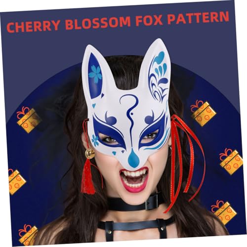 HOMOCONO 2 Stück Teiliges Japanische Kirschblüten Fuchsmasken Halbe Tiergesicht Maskerade Atmungsaktiv Wiederverwendbar für Halloween Cosplay Festivals und Partys HOMOCONO 2 Stück Teiliges Japanische Kirschblüten Fuchsmasken Halbe Tiergesicht Maskerade Atmungsaktiv Wiederverwendbar für Halloween Cosplay Festivals und Partys von HOMOCONO