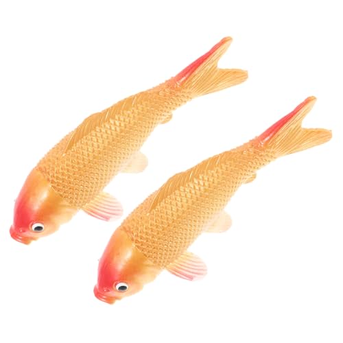 HOMOCONO 2 Stück Teiliges Realistisches Koi Fischmodell aus PVC für Aquarien Dekoration Lebensechte Simulation Fotografie Requisiten und Stilvolle Ornamente für Unterwasserlandschaften von HOMOCONO