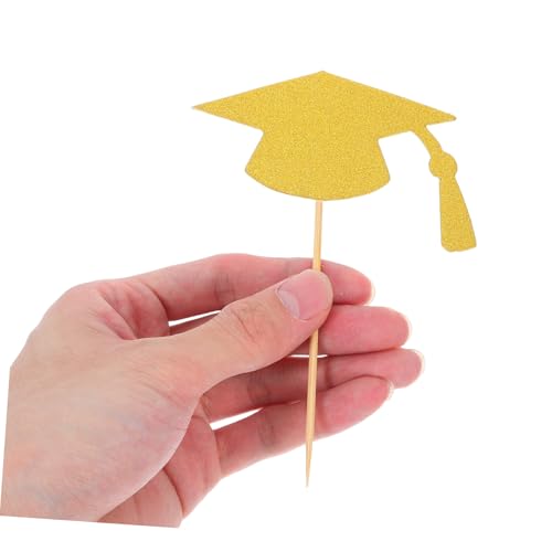 HOMOCONO 24 Stück Teiliges Graduation Cake Topper Einfache Anwendung Vielseitige Tortendeko für Abschlussfeiern Schulevents Persönliche Goldfarbene Bachelor Mützen Bleibendes Andenken HOMOCONO 24 Stück Teiliges Graduation Cake Topper Einfache Anwendung Vielseitige Tortendeko für Abschlussfeiern Schulevents Persönliche Goldfarbene Bachelor Mützen Bleibendes Andenken von HOMOCONO