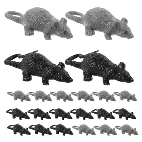 HOMOCONO 24 stücke Lebensechte Gefälschte Realistische Mäuse Gefälschte Ratten Realistische Ratten Halloween Spooky Tier Trick Spielzeug Dekoration Party Requisiten von HOMOCONO