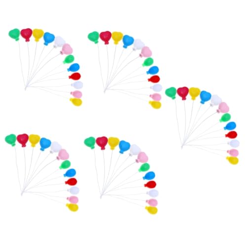HOMOCONO 5 Sätze Luftballons Deko Für Kuchen Partys Und Häuser Tortendeko Herz Und Rundballons Für Diy Landschaften Und Feiern 12 Stück * 5 von HOMOCONO