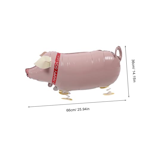 HOMOCONO 5 Stück Teiliges Aufblasbare Schwein Luftballons Partydeko Lustiges Hochwertiges Folienballon für Kindergeburtstag und Fest Einfach Aufzublasen Niedliches Bauernhoftier von HOMOCONO