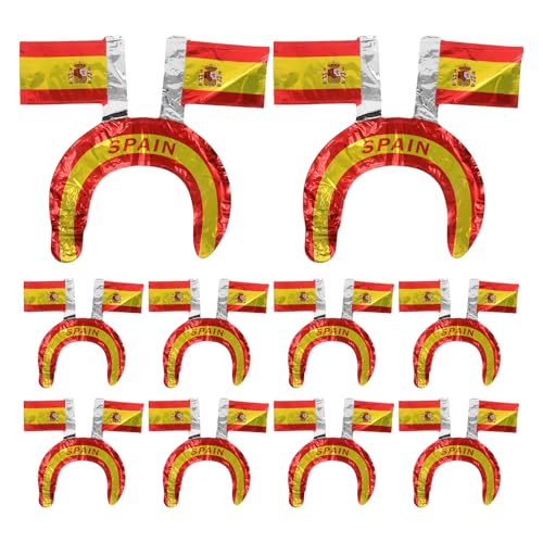 HOMOCONO 50 Stück Patriotische Flagge Ballon Stirnband Spanische Flagge Folie Haarreifen Aufblasbare Ballons Hut Für Nationalfeiertag Party Dekorationen Feiern HOMOCONO 50 Stück Patriotische Flagge Ballon Stirnband Spanische Flagge Folie Haarreifen Aufblasbare Ballons Hut Für Nationalfeiertag Party Dekorationen Feiern von HOMOCONO