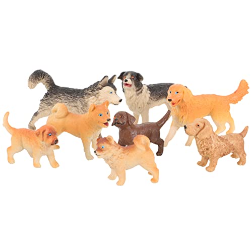 HOMOCONO 8 Stück Mini Figuren Realistische Modelle Dekorative Figuren für Auto und Zuhause für Hundebesitzer für Kleinkinder von HOMOCONO