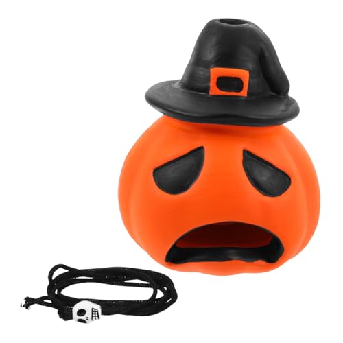 HOMOCONO Authentische Aztekische Todespfeife, Laute, Menschlich Klingende Schreie, Halloween-kostüm, Soundspielzeug, Todespfeife, Streichspielzeug, Orange von HOMOCONO