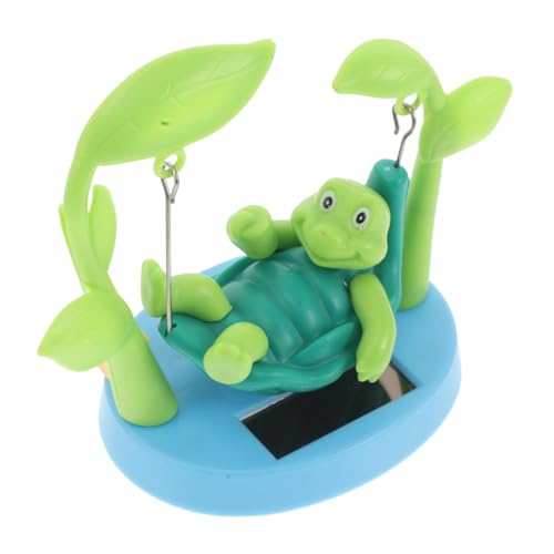 HOMOCONO Autoschmuck Schildkrötenfigur Solar-Auto-Armaturenbrett-Ornament kopfschüttelnde autoverzierung solarbetriebene Autodekorationen Desktop -Ornamente Plastik Grün von HOMOCONO