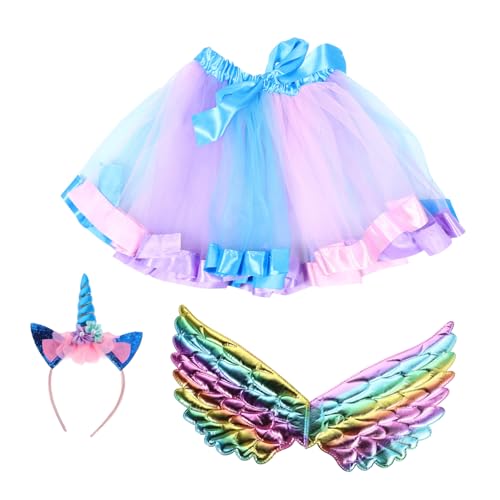 HOMOCONO Einhorn Kostümset für Tutu Kleid mit Einhornflügeln Haarreif für Fotografie Rollenspiele Kindergeburtstagsfeiern Halloween Cosplay HOMOCONO Einhorn Kostümset für Tutu Kleid mit Einhornflügeln Haarreif für Fotografie Rollenspiele Kindergeburtstagsfeiern Halloween Cosplay von HOMOCONO