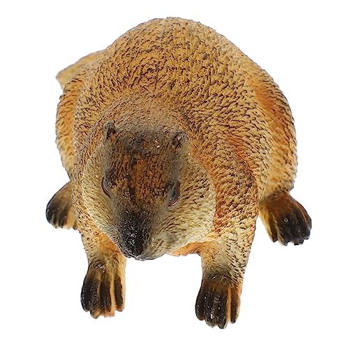 HOMOCONO Groundhog Figur Realistische Statue für Garten und Heimdekoration Simulationstier Modell für Kindergarten und Raumgestaltung für Kreative Lernspiele von HOMOCONO
