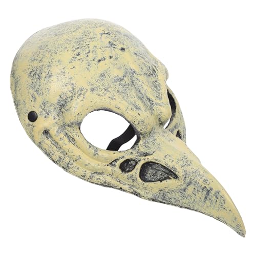 HOMOCONO Halloween-Cosplay-Totenkopfmaske, realistischer Vogelschädel, Cosplay-Maske, Halloween-Party-Zubehör für Erwachsene, Frauen und Festivalfeiern von HOMOCONO