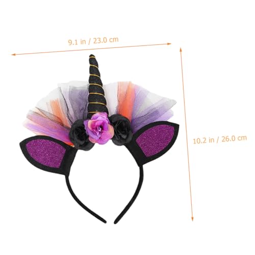 HOMOCONO Halloween Einhorn Haarreif Cosplay Kostüm Haarreif Horn Haarschmuck Universalgröße Party Accessoire für Damen HOMOCONO Halloween Einhorn Haarreif Cosplay Kostüm Haarreif Horn Haarschmuck Universalgröße Party Accessoire für Damen von HOMOCONO