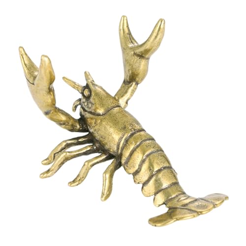 HOMOCONO Hummer Statue aus Vintage Stifthalter Tischdeko Handgefertigtes Büro Ornament Home Office Garten Dekoration Kunstvoller Hummer Figur mit Feiner von HOMOCONO