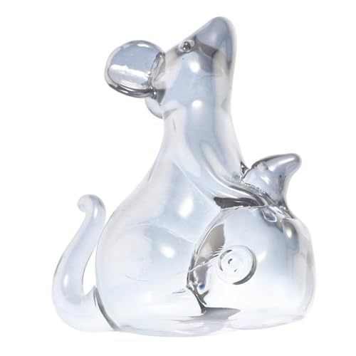 HOMOCONO Kristallratten Ornamente DIY Mausstatue Mausdekoration Kristalltierdekor Tierform Kristallhandwerk Heimskulptur Schreibtischdekor Heimornament Mausstatue Mausmodell von HOMOCONO