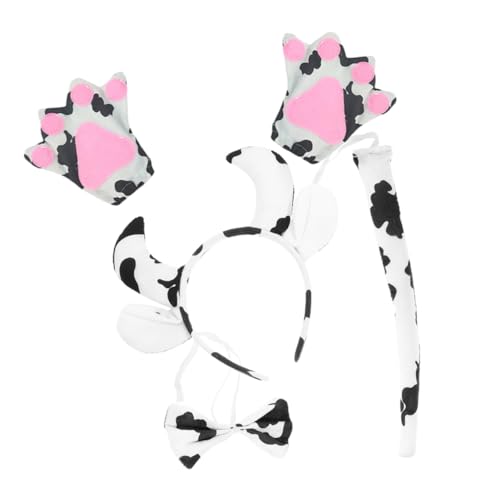 HOMOCONO Kuh kostüm mit Hörnern und Schleife Tier headband für Karneval Cosplay Silvester Party deko Bequeme und Langlebige Stoffaccessoires für Erwachsene HOMOCONO Kuh kostüm mit Hörnern und Schleife Tier headband für Karneval Cosplay Silvester Party deko Bequeme und Langlebige Stoffaccessoires für Erwachsene von HOMOCONO