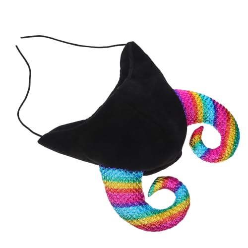 HOMOCONO Kuhhorn-Mütze, neuartige Monstermütze, süße, warme Winter-Skimütze mit Kinnriemen, lustige Halloween-Cosplay-Kostüm-Kopfbedeckung für Erwachsene HOMOCONO Kuhhorn-Mütze, neuartige Monstermütze, süße, warme Winter-Skimütze mit Kinnriemen, lustige Halloween-Cosplay-Kostüm-Kopfbedeckung für Erwachsene von HOMOCONO