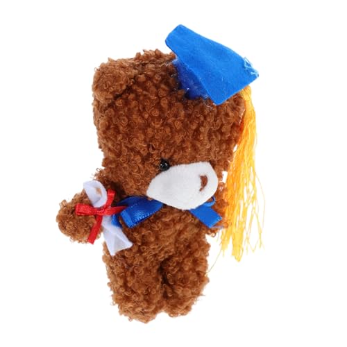 HOMOCONO Mini Abschlussbär mit Doktorhut Flauschiges Plüschspielzeug für Abschlussfeiern Einzigartiges für Graduierungsfeiern Design und Hochwertige Verarbeitung von HOMOCONO