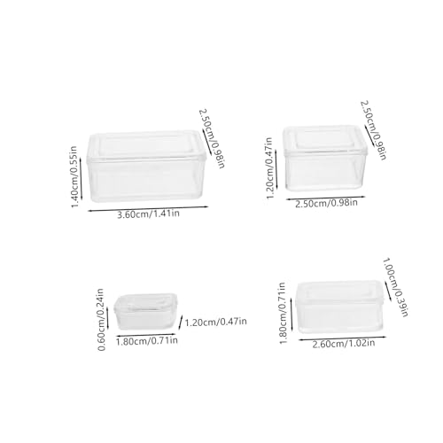 HOMOCONO Miniatur Lunchbox Weiß Mini Aufbewahrungsbox Modell aus Langlebigem Kunststoff Dekoratives Puppenhaus Zubehör für Küche und Esszimmer Vielseitig für DIY und Miniaturspielzeug von HOMOCONO