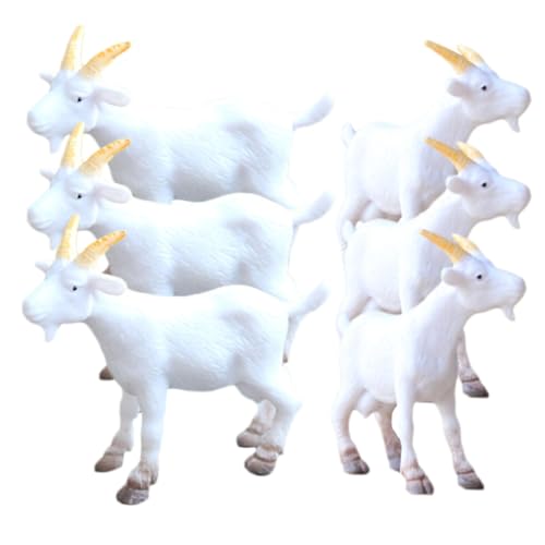 HOMOCONO Miniatur Ziegen Modelle PVC Farmtiere Figuren Für ändliche Dekoration Detailgetreue Ziegen Skulpturen Für Micro Landschaft Und DIY Projekte Ideal Als Für von HOMOCONO