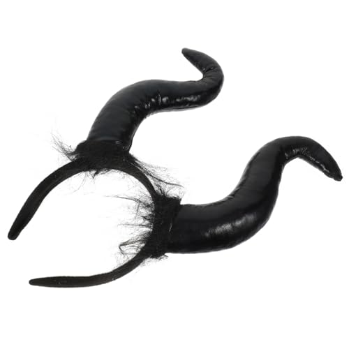 HOMOCONO Ox Horn Headband Halloween Cosplay Zubehör Teufelshörner Stirnband Universalgröße für Party Karneval und Kostüm von HOMOCONO