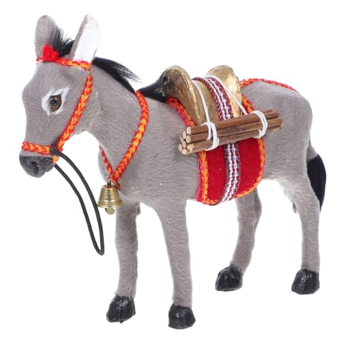 HOMOCONO Miniatur-Esel-Statue Kunstharz Verstopfte Simulation Tiermodell Realistisches Esel-Spielzeug Für Jungen Und Mädchen Dekoration von HOMOCONO
