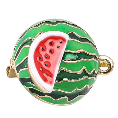 HOMOCONO Wassermelonen Emaille Brosche für Frauen Niedlicher Frucht Anstecker als Dekoration für Kleidung Taschen und Rucksäcke Perfektes für Geburtstage und Valentinstag von HOMOCONO