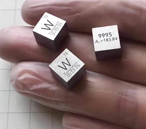 10mm Element Metall Dichte Würfel mit Acryl Box 99.95% Reinheit Lehrwerkzeug, Geschenk für Schüler Lehrer Wissenschaft Chemie Liebhaber, Material Hobby Sammlung, Labor Experiment EIN Stück (Wolfram) 10mm Element Metall Dichte Würfel mit Acryl Box 99.95% Reinheit Lehrwerkzeug, Geschenk für Schüler Lehrer Wissenschaft Chemie Liebhaber, Material Hobby Sammlung, Labor Experiment EIN Stück (Wolfram) von HOMOSTARRY