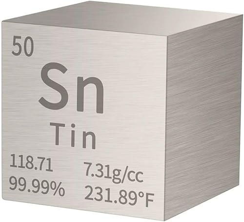 3,8 cm Element Würfel Metall Dichte Würfel Homostarry 99,95% Reinheit Lehrwerkzeug Geschenke für Studenten Lehrer Wissenschaft Chemie Liebhaber Material Hobby Sammlung DIY Laborexperimente (Dose) von HOMOSTARRY