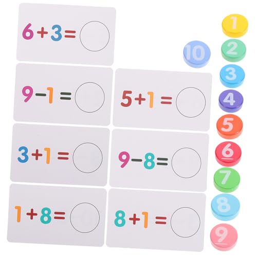 HOMSFOU 1 Satz Additions- und Subtraktionstafel Mathe-Lernmaterial Mathe-Lernhilfen Mathe-Lernspielzeug Mathematik -Lernwerkzeuge Mathematik -Lernmaterialien Holz von HOMSFOU