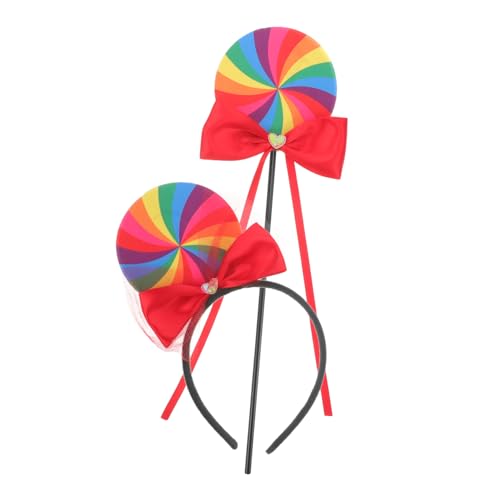 HOMSFOU 1 Satz Haarband Mit Regenbogen- Regenbogen-party-kostüm Regenbogen-stirnband Regenbogenparty Regenbogen-haarspangen Regenbogen-party-stirnband Stütze Plastik von HOMSFOU