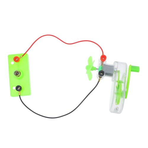 HOMSFOU 1 Satz Handgenerator Tragbar Mechanisch Bildungswissenschafts-kit Generator-lehrmodell Notstromgenerator Stromgenerator Mit Handkurbel DIY Elektrischer Generator Kupfer Light Green von HOMSFOU